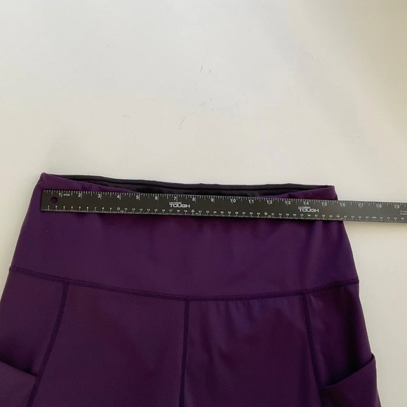Ododos Leggings 2XL Purple Cropped High Rise Pockets Jogging Yoga Gym Running - Picture 7 of 11